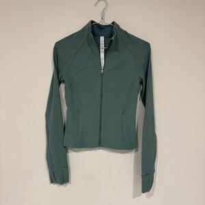 Lululemon Nulu Cropped Define Jacket Tidewater Teal Size 4 EUC